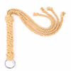 Yellow rope braided handle whip