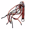 Red and black double-layered woven whip