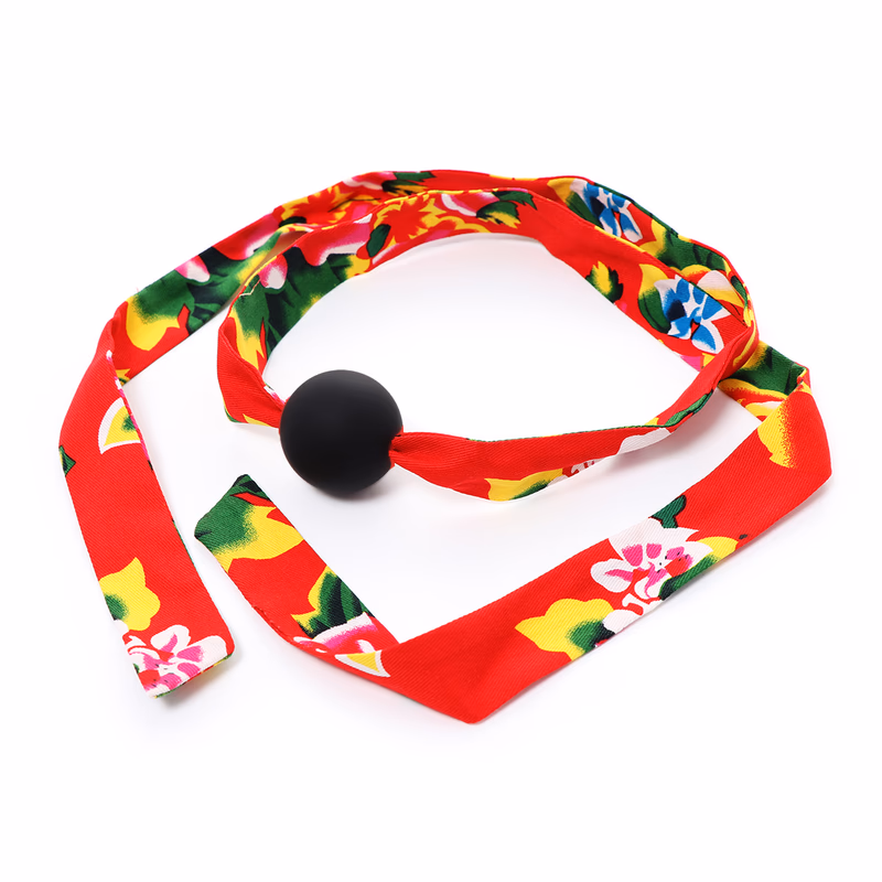 Red Chinese-style ribbon with silicone plug