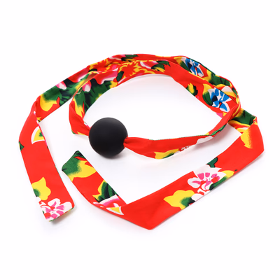 Red Chinese-style ribbon with silicone plug