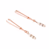 Rose gold long breast clip with beads