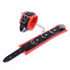 Red and black handcuffs