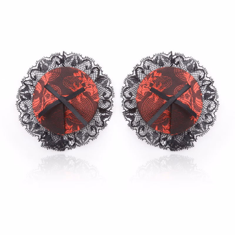 Red silk lace without tassels