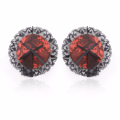 Red silk lace without tassels