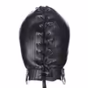 Black leather eyelet-style zipper with lock.