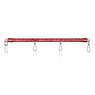 Red diamond-patterned steel pipe