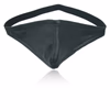 Black leather nose-covering triangular eye mask