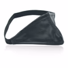 Black leather nose-covering triangular eye mask