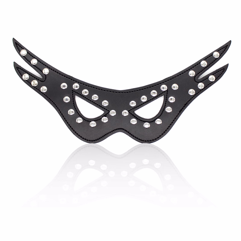 Black multi-studded decorative eye mask