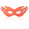 Red Bat-Shaped 4-Row Studded Leather Eye Mask