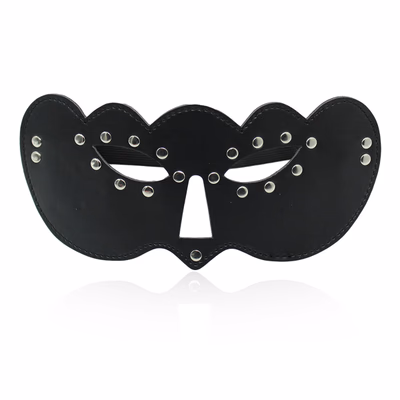 Black multi-studded eye mask