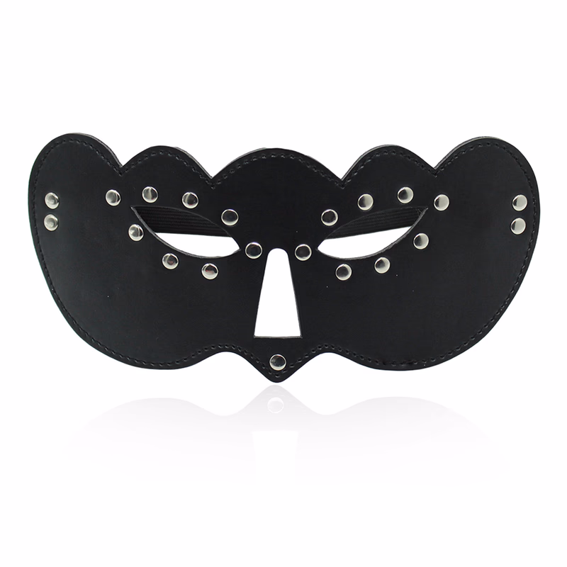Black multi-studded eye mask