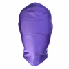 Full-coverage purple elastic fabric hood