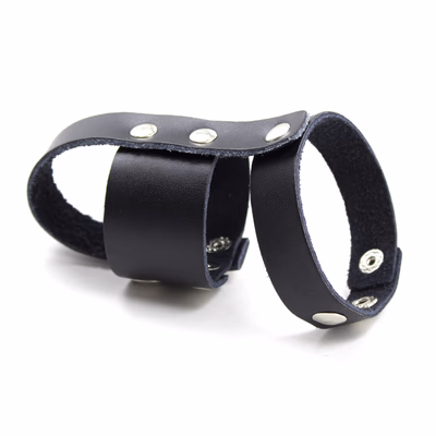 Genuine leather scrotum ring