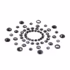 Round, self-adhesive black nipple covers