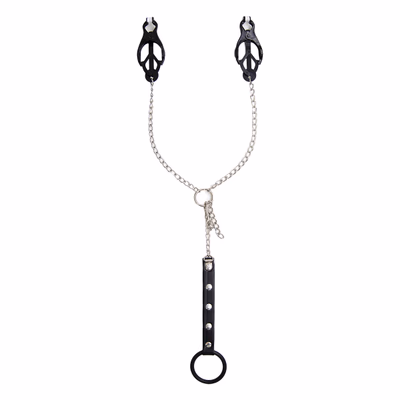 Silver three-page nipple clamp