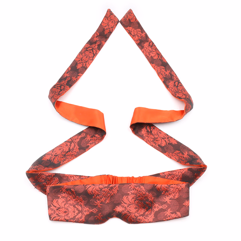 Jacquard fabric elastic eye mask, red