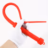 One-piece all-silicone whip, red