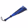 Blue-black genuine leather tassel whip