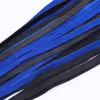 Blue-black genuine leather tassel whip