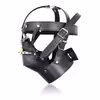 Leather restraint hood with lock
