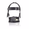 Leather restraint hood with lock