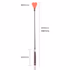Silver metallic red heart-shaped leather whip