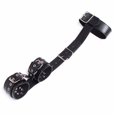 Black leather back of the neck