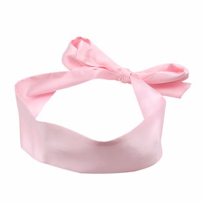 Pink cloth bag eye mask