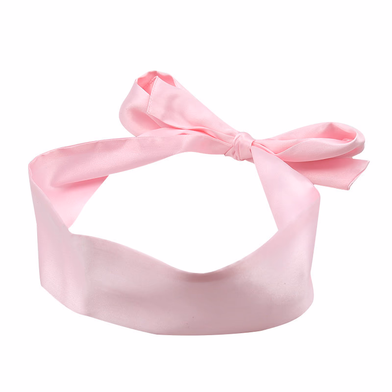 Pink cloth bag eye mask