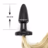 Hair-like tail - black silicone anal plug