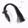Silicone wire tail - Black silicone anal plug