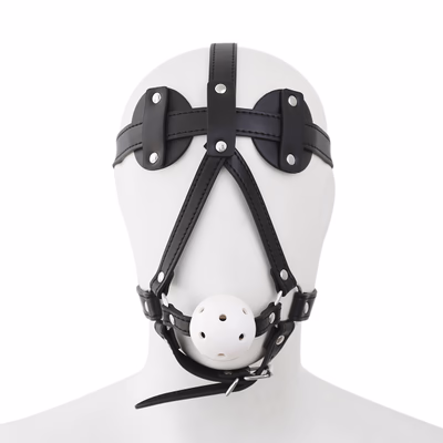 White hollow hard ball shaped like a panda eye horse