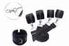 Black plush bed restraint straps