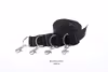 Black plush bed restraint straps