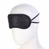 Lace satin eye mask with two elastic bands, black