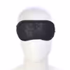 Lace satin eye mask with two elastic bands, black