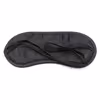 Lace satin eye mask with two elastic bands, black