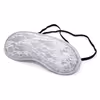 Lace satin eye mask with two elastic bands in silver
