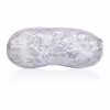Lace satin eye mask with two elastic bands in silver