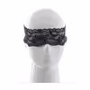 Black eye mask with lace trim