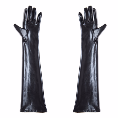 Black 5-finger gloves