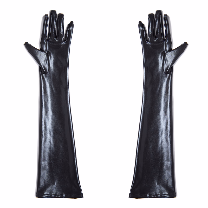 Black 5-finger gloves