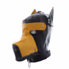 Yellow leather hooded dog head