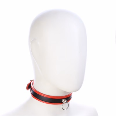 Red leather choker