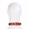 Red leather choker
