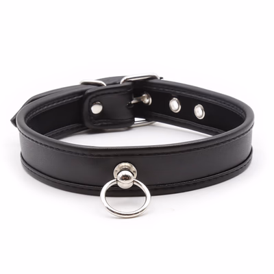 Black leather choker