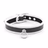 White leather choker