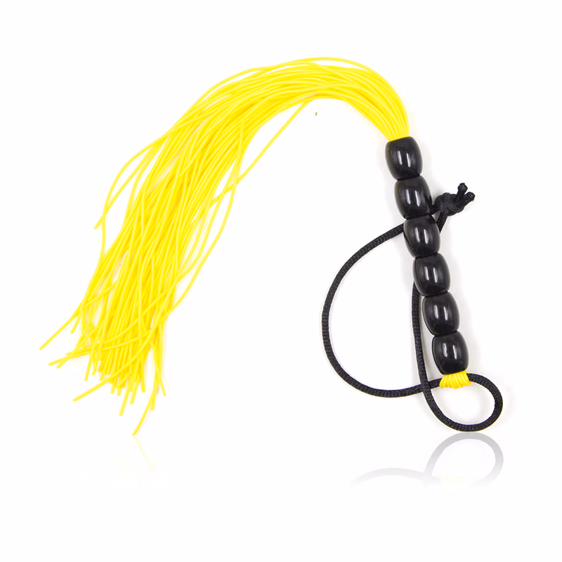 Six small yellow whips