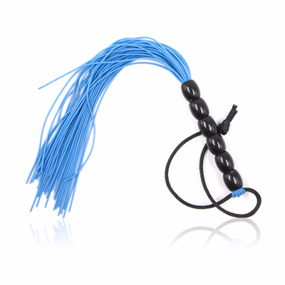 Six small blue whips